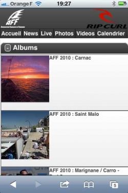 Le site AFF, version mobile